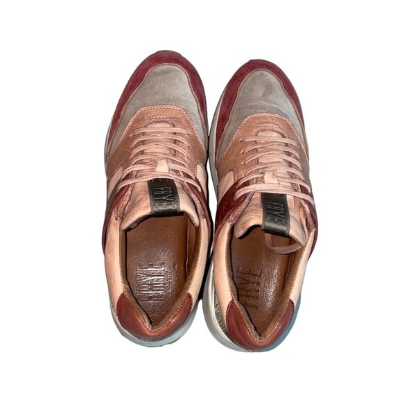 Frye Women's Pink Brown Leather Sport Stud Shoes Sz 8M - Picture 7 of 10